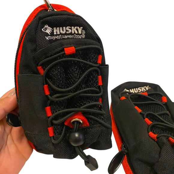 Set of TWO Husky Holdalls Mini-Mouth Bag Tool Pouch with Belt Clip - Picture 10 of 14